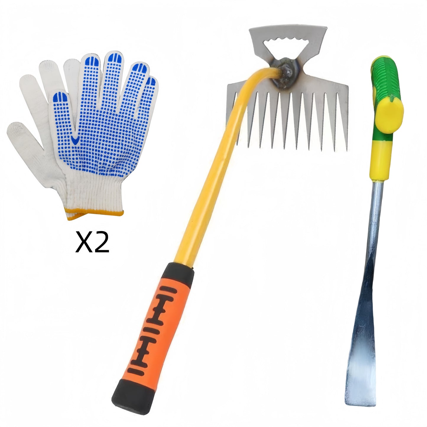 2-Pack Of Weeding Tools, Upgraded 11-Tooth Dual-Purpose Manual Multi-Purpose Weeding Tool For Vegetable Gardening, Backyard Farms - Not Allowed For Sale On Amazon