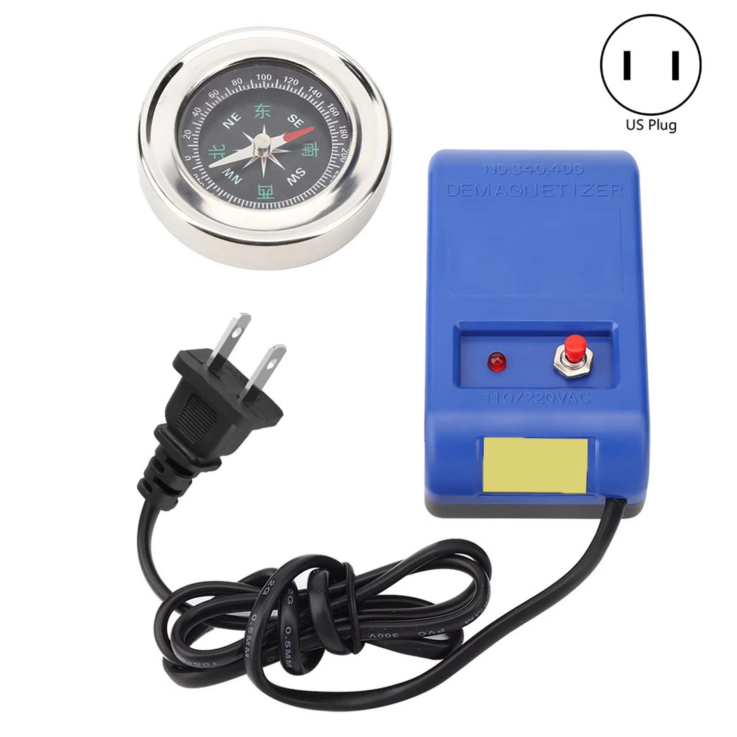 Electrical Demagnetizer Tools Compass Set For Watch Repair Degausser 110V220V Watch Repair Degausser Watch Repair Screwdriver Tweezers Electrical Demagnetise Demagnetizer Tools