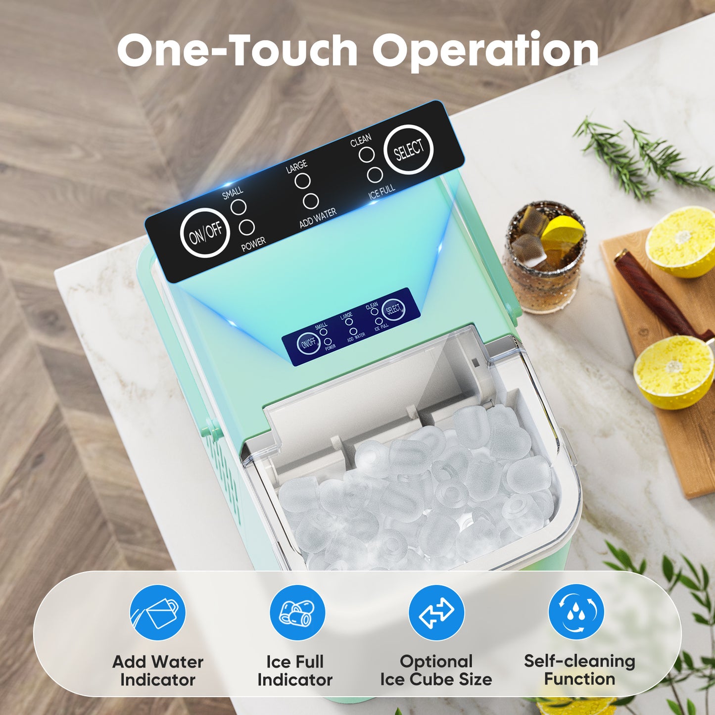 Portable Ice Maker Low Noise One-touch Operation