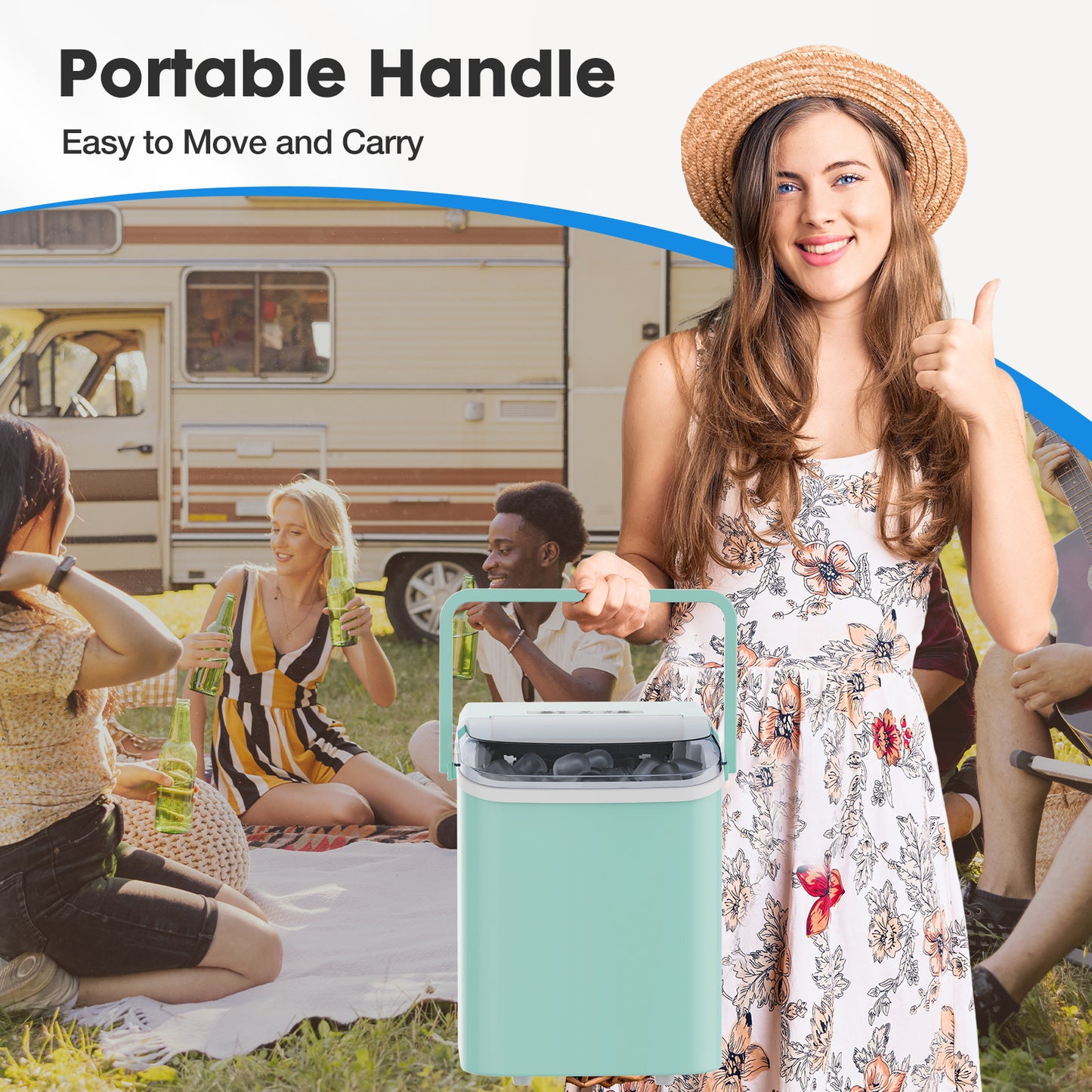 Portable Ice Maker Low Noise One-touch Operation