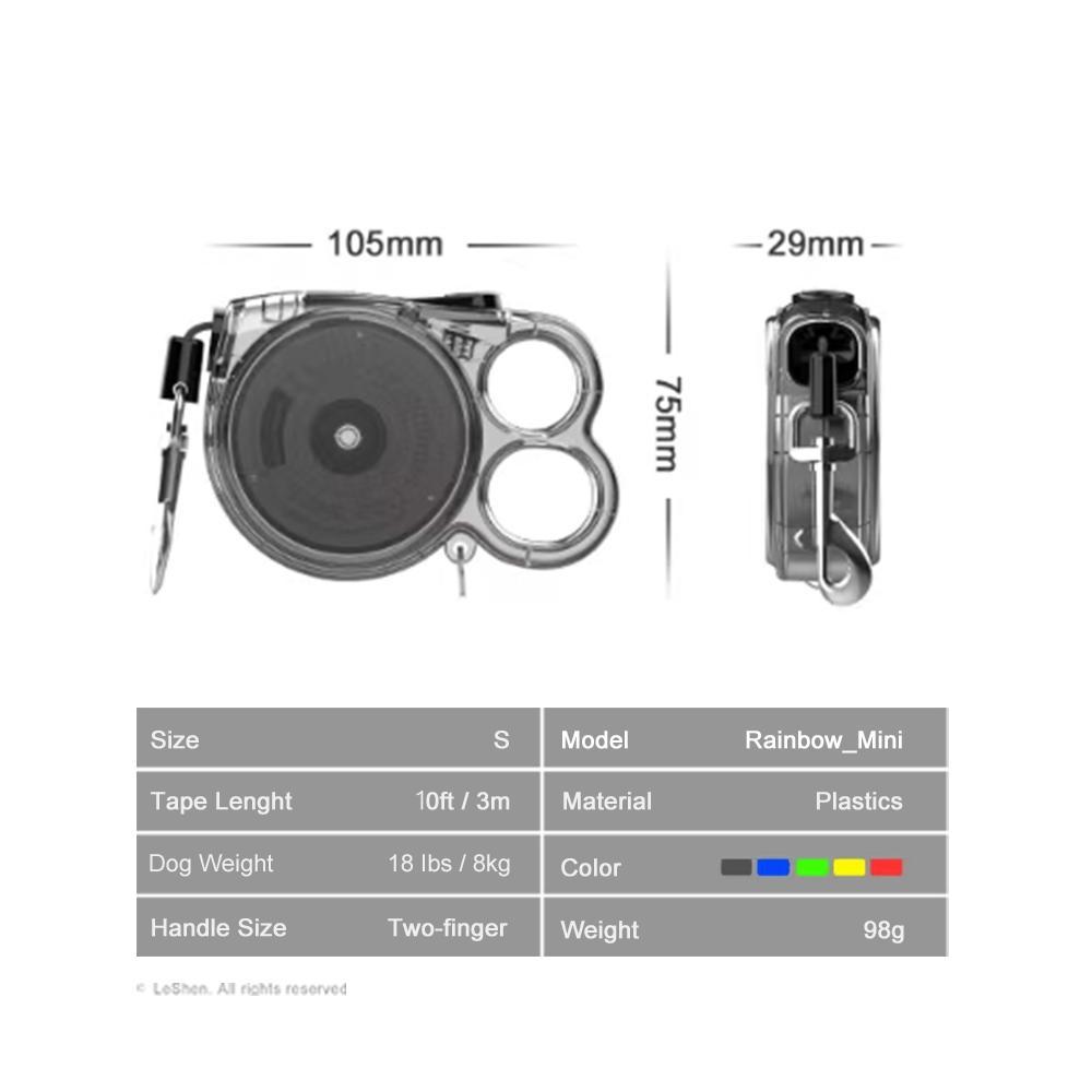 Mini Retractable Dog Leash, Suitable For Small Pets. With A Lightweight Design, It Is Convenient To Use And Is A Must-have For Outdoor Activities.