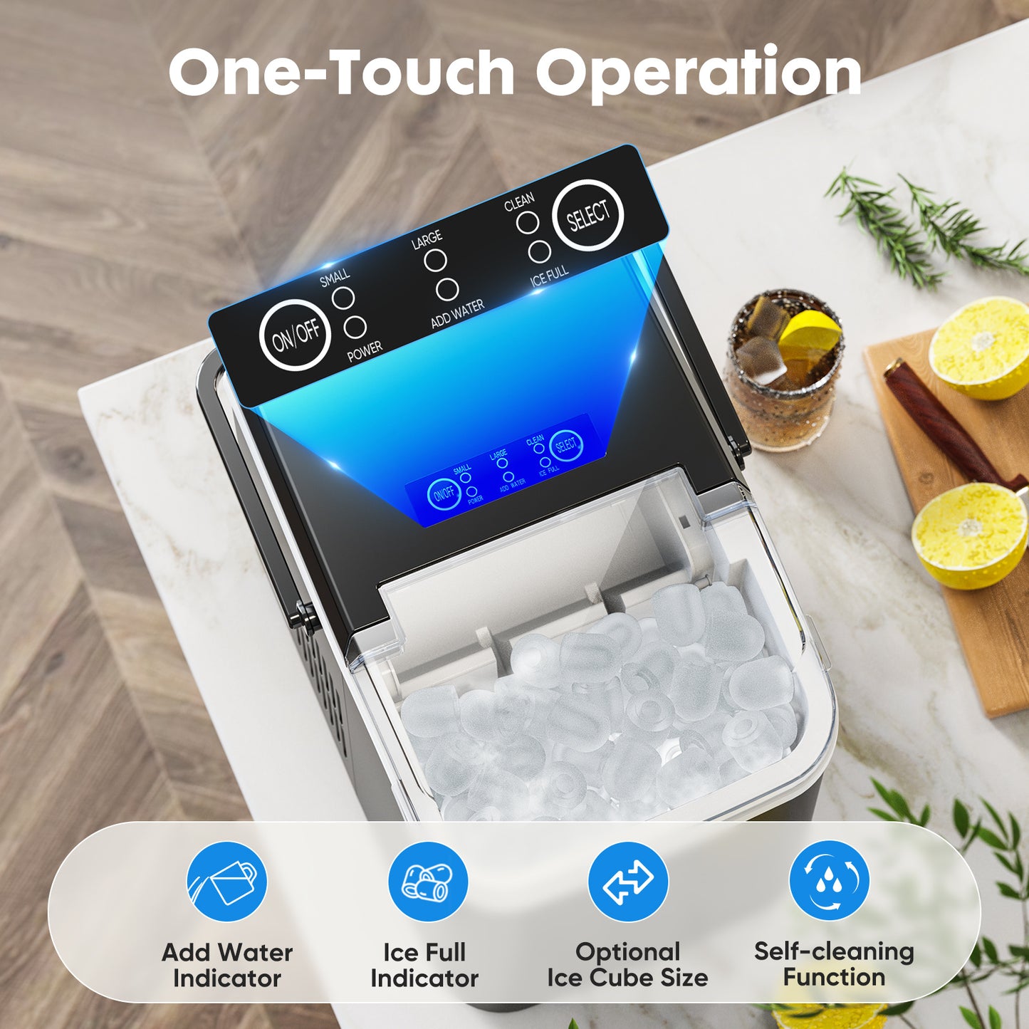 Portable Ice Maker Low Noise One-touch Operation
