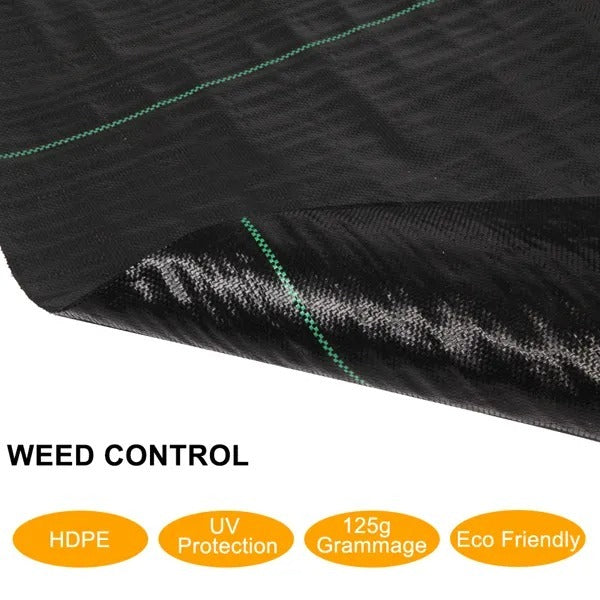 4x100ft Black Weeding Cloth Polyethylene Foldable