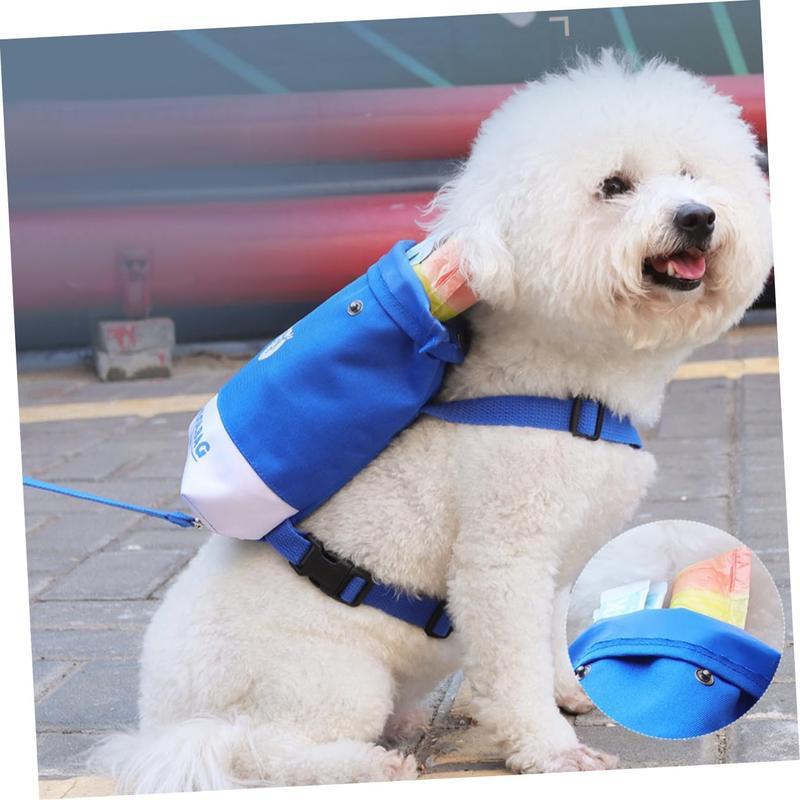 Pet Self Backpack Backpacks Rucksack SmallDog Bag Outdoor Pet Backpack Dog VestBackpack Portable Dog Backpack Dog SupplyBackpack For Dog Polyester Puppy Travel Strap