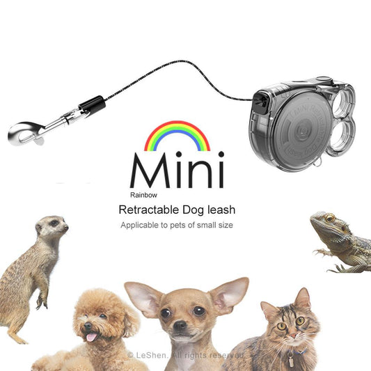 Mini Retractable Dog Leash, Suitable For Small Pets. With A Lightweight Design, It Is Convenient To Use And Is A Must-have For Outdoor Activities.