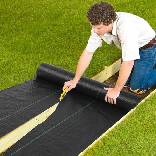 4x100ft Black Weeding Cloth Polyethylene Foldable